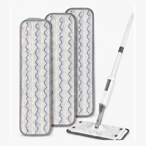 Flat Spray Mop with 4 Washable Microfiber Pads